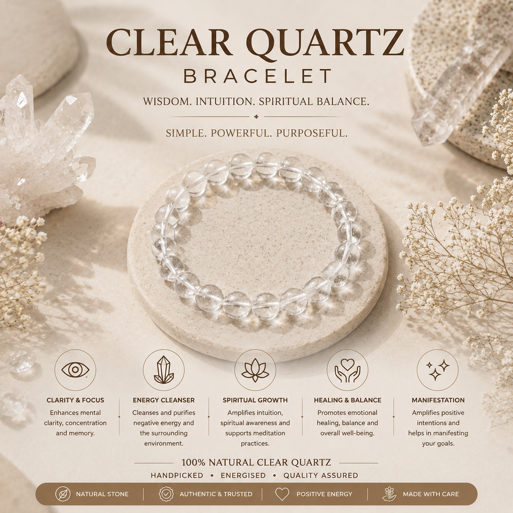 CLEAR QUARTZ BRACELET