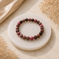 Rhodonite Bracelet with Natural Selenite Plate