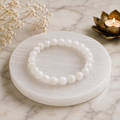 Selenite Bracelet with Natural Selenite Plate
