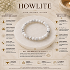 Howlite Bracelet with Natural Selenite Plate