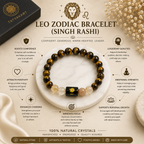 Leo Zodiac Bracelet (सिंह राशि) | Natural Tiger Eye & Citrine Crystal Bracelet