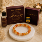 Red Carnelian Bracelet with Natural Selenite Plate