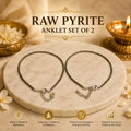 RAW PYRITE ANKLET SET OF 2