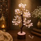 Natural Rose Quartz Crystal Tree for Love, Harmony & Positive Energy | Premium Gemstone Bonsai Décor