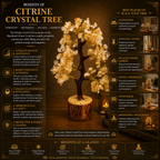 Natural Citrine Crystal Tree for Abundance, Positivity & Prosperity | Premium Gemstone Bonsai Décor