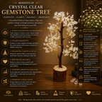 Natural Clear Quartz Crystal Tree for Clarity, Focus & Positive Energy | Premium Gemstone Bonsai Décor