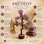 Natural Amethyst Crystal Tree for Calmness, Clarity & Positive Energy | Premium Gemstone Bonsai Décor