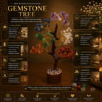 Natural 7 Chakra Crystal Tree for Balance, Harmony & Positive Energy | Premium Gemstone Bonsai