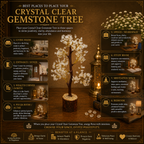 Natural Clear Quartz Crystal Tree for Clarity, Focus & Positive Energy | Premium Gemstone Bonsai Décor