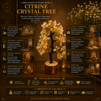 Natural Citrine Crystal Tree for Abundance, Positivity & Prosperity | Premium Gemstone Bonsai Décor