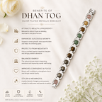 Metal Dhan Yog Men Bracelet (Silver Plated) + Free Gangajal And Digital Naam Jap Counter