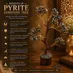 Natural Pyrite Crystal Tree for Prosperity, Protection & Positive Energy | Premium Gemstone Bonsai Décor