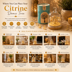 Citrine Crystal Dome Tree – Premium Glass Dome Healing Bonsai for Home & Office Decor