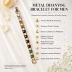 Metal Dhan Yog Men Bracelet (Silver Plated) + Free Gangajal And Digital Naam Jap Counter