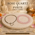 ROSE QUARTZ & PYRITE ANKET COMBO