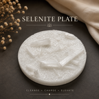 Natural Selenite Charging Plate for Crystal Cleansing & Charging
