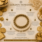 Golden Hematite Bracelet + Free Gangajal And Digital Naam Jap Counter