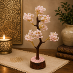 Natural Rose Quartz Crystal Tree for Love, Harmony & Positive Energy | Premium Gemstone Bonsai Décor