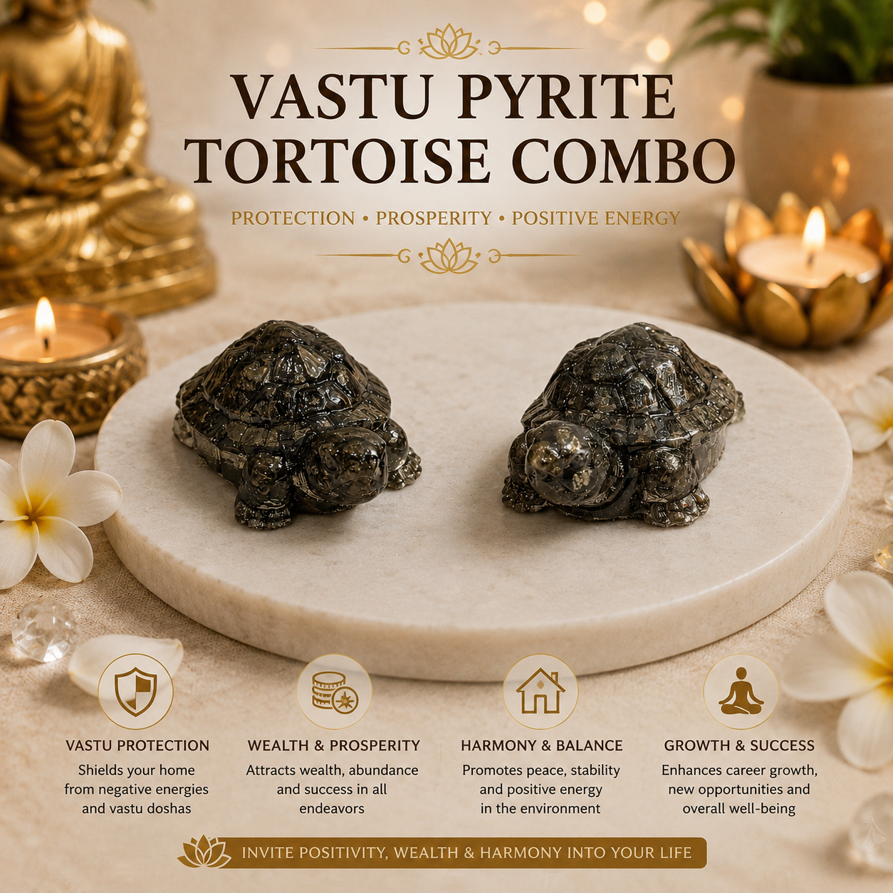VASTU PYRITE TORTOISE COMBO