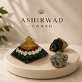 Aashirwad Combo [( Sree Yantra Pyramid, Dhanyog Tortoise, Raw Pyrite Stone ( Upto 50 Grams)]