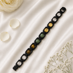 Metal Dhan Yog Bracelet (Black Plated) + Free Gangajal And Naam Jap Counter