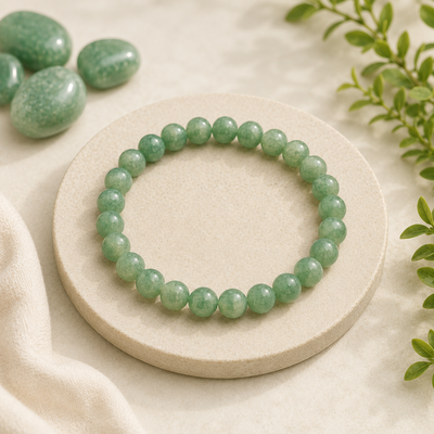 Green Aventurine Bracelet + Free Gangajal And Digital Naam Jap Counter