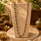 Silver Plated Karungali Rudraksha Mala | Natural Ebony Wood | Tatvakart