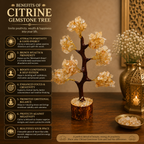 Natural Citrine Crystal Tree for Abundance, Positivity & Prosperity | Premium Gemstone Bonsai Décor