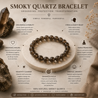 Smoky Quartz Bracelet + Free Gangajal And Digital Naam Jap Counter
