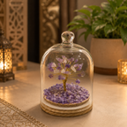 Amethyst Dome Tree – Premium Glass Dome Healing Bonsai for Home & Office Decor