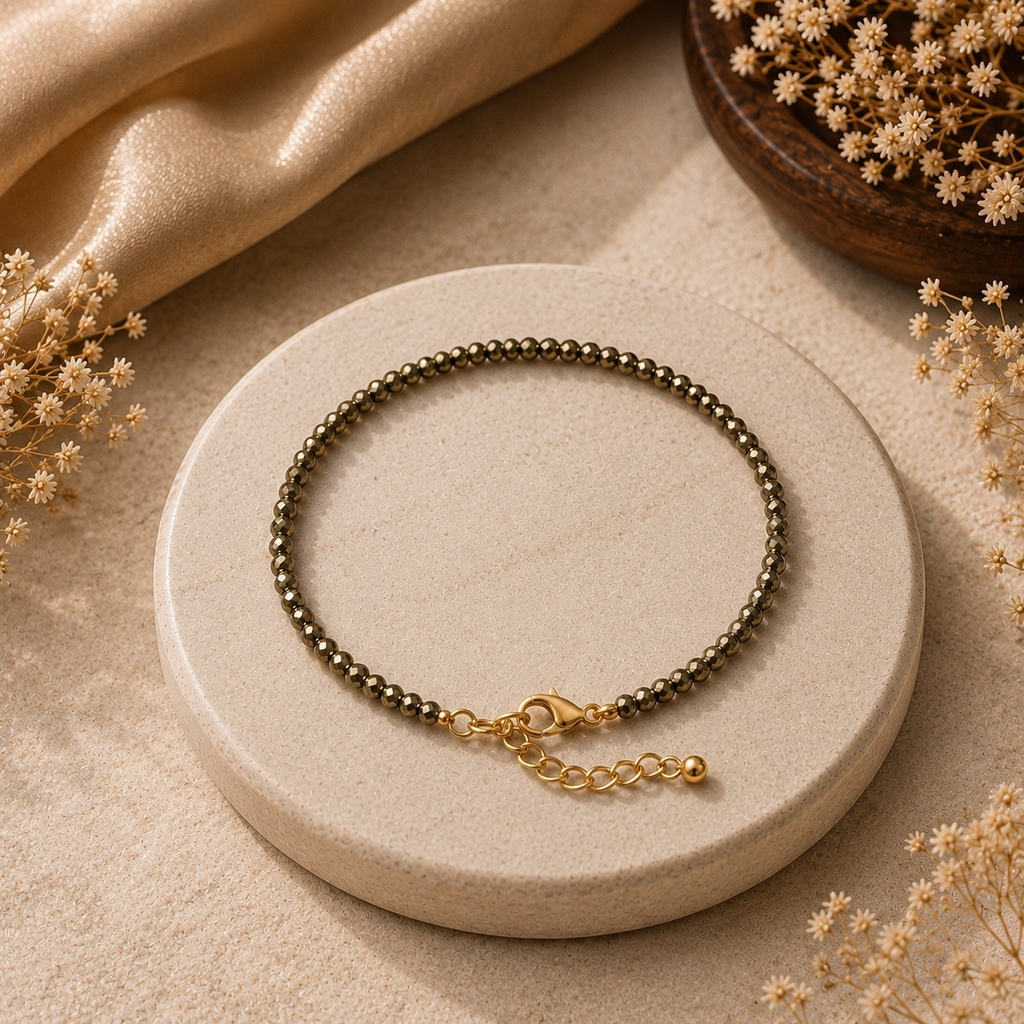 RAW PYRITE ANKLET