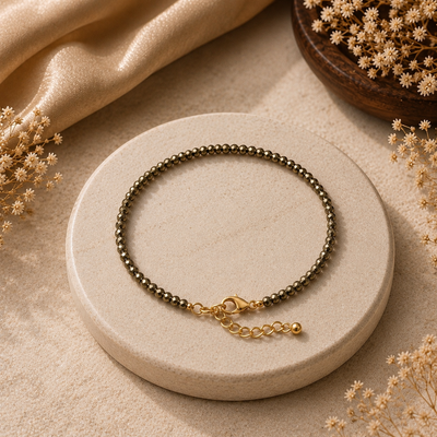 RAW PYRITE ANKLET