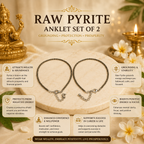 RAW PYRITE ANKLET SET OF 2