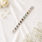 Metal Dhan Yog Men Bracelet (Silver Plated) + Free Gangajal And Digital Naam Jap Counter