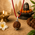3 Mukhi Rudraksha With Sacred Thread