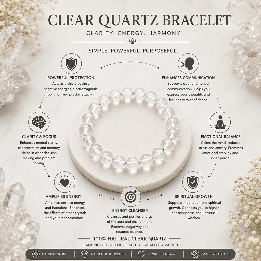 CLEAR QUARTZ BRACELET