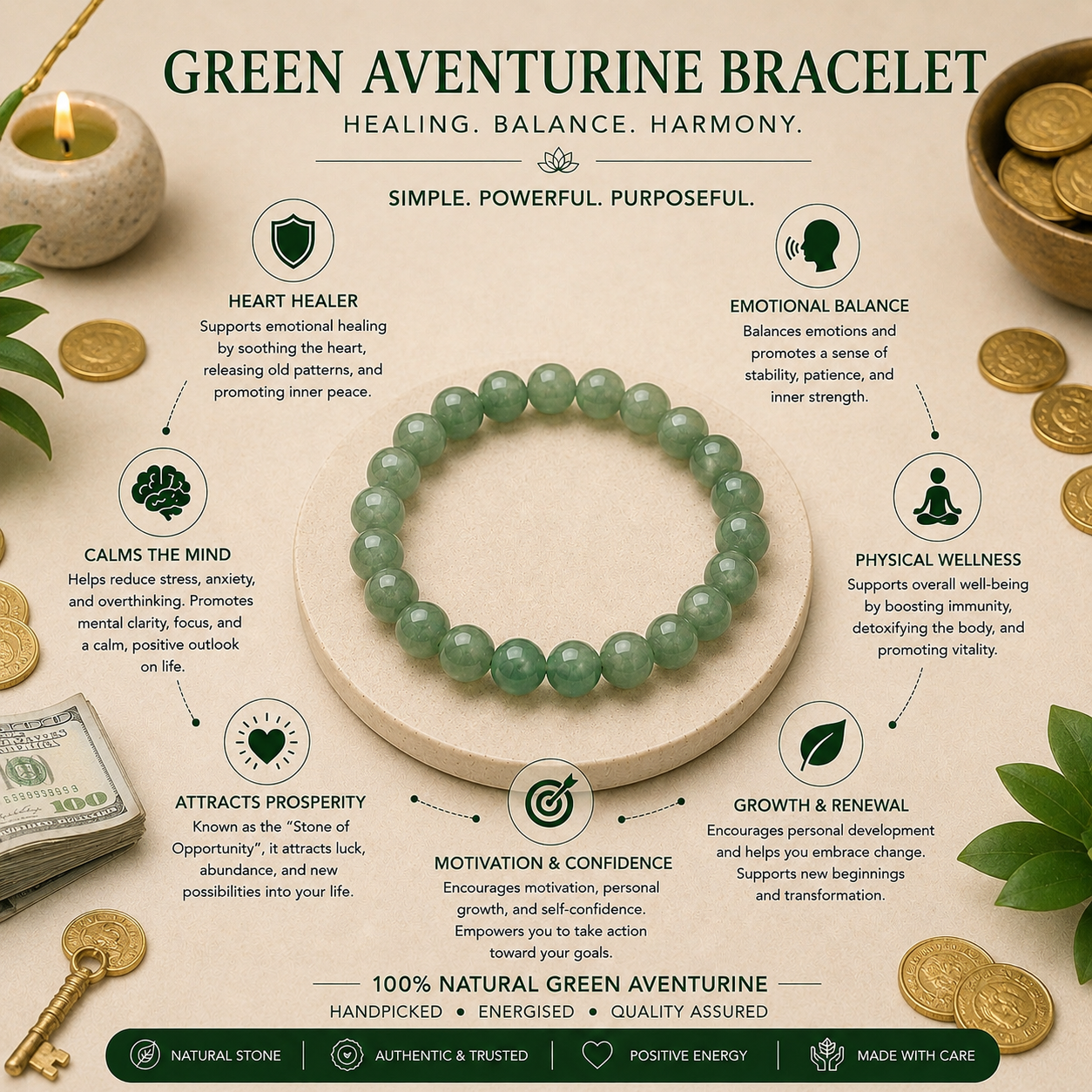 GREEN AVENTURINE BRACELET