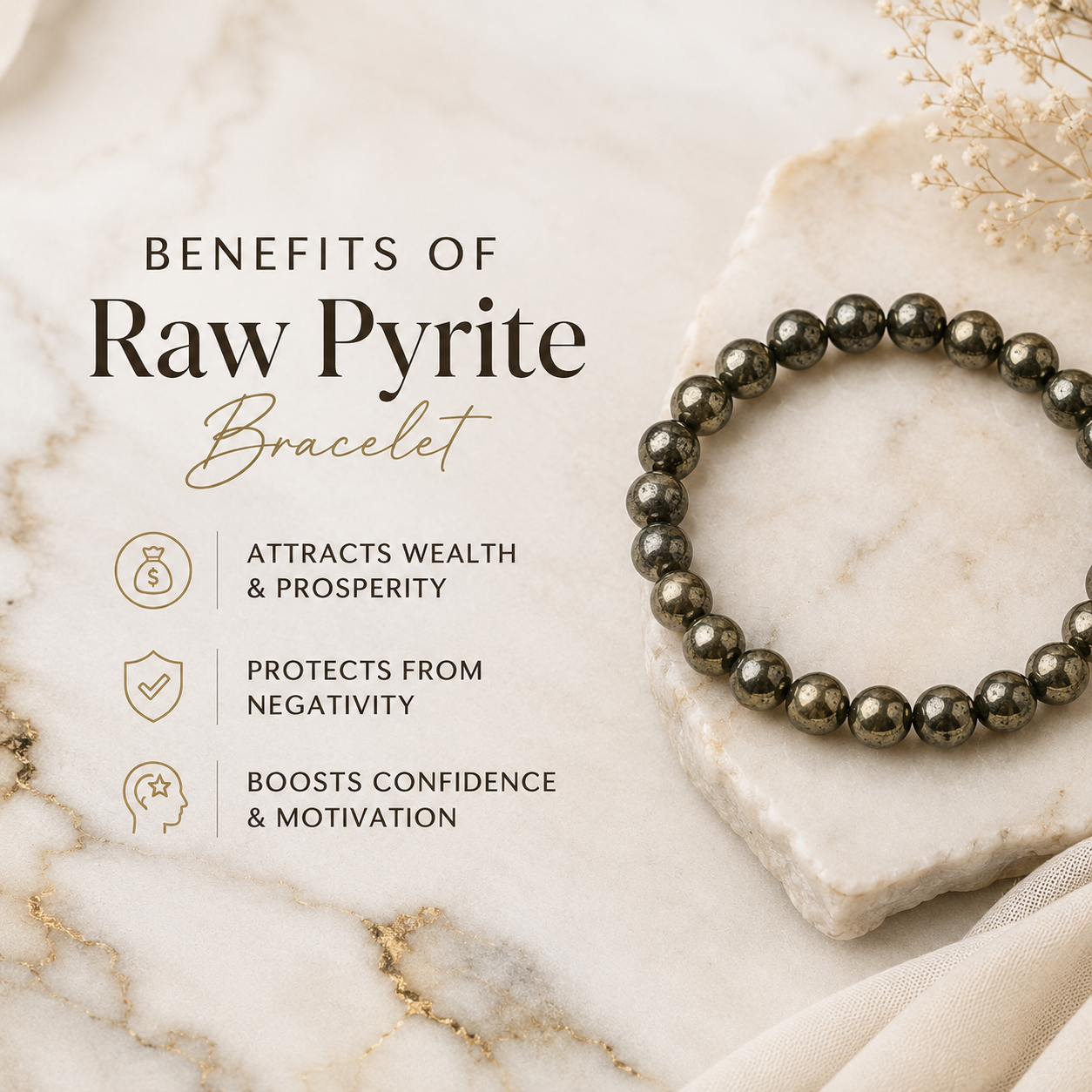 RAW PYRITE BRACELET