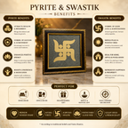 Swastik Pyrite Frame | Premium Vastu Wall Decor for Home