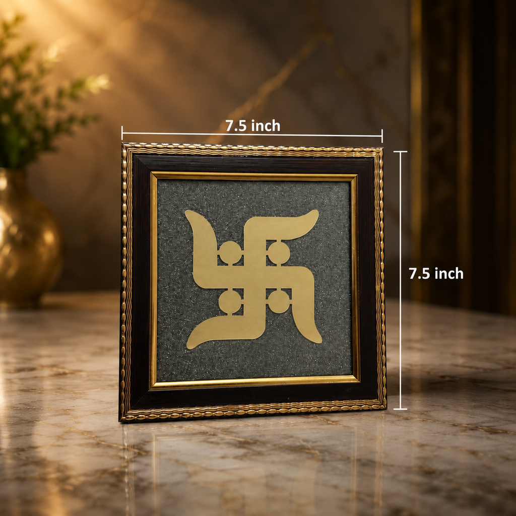 Swastik Pyrite Frame | Premium Vastu Wall Decor for Home