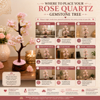 Natural Rose Quartz Crystal Tree for Love, Harmony & Positive Energy | Premium Gemstone Bonsai Décor