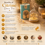 Citrine Crystal Dome Tree – Premium Glass Dome Healing Bonsai for Home & Office Decor