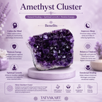 Natural Amethyst Cluster | Original Healing Crystal for Home & Office