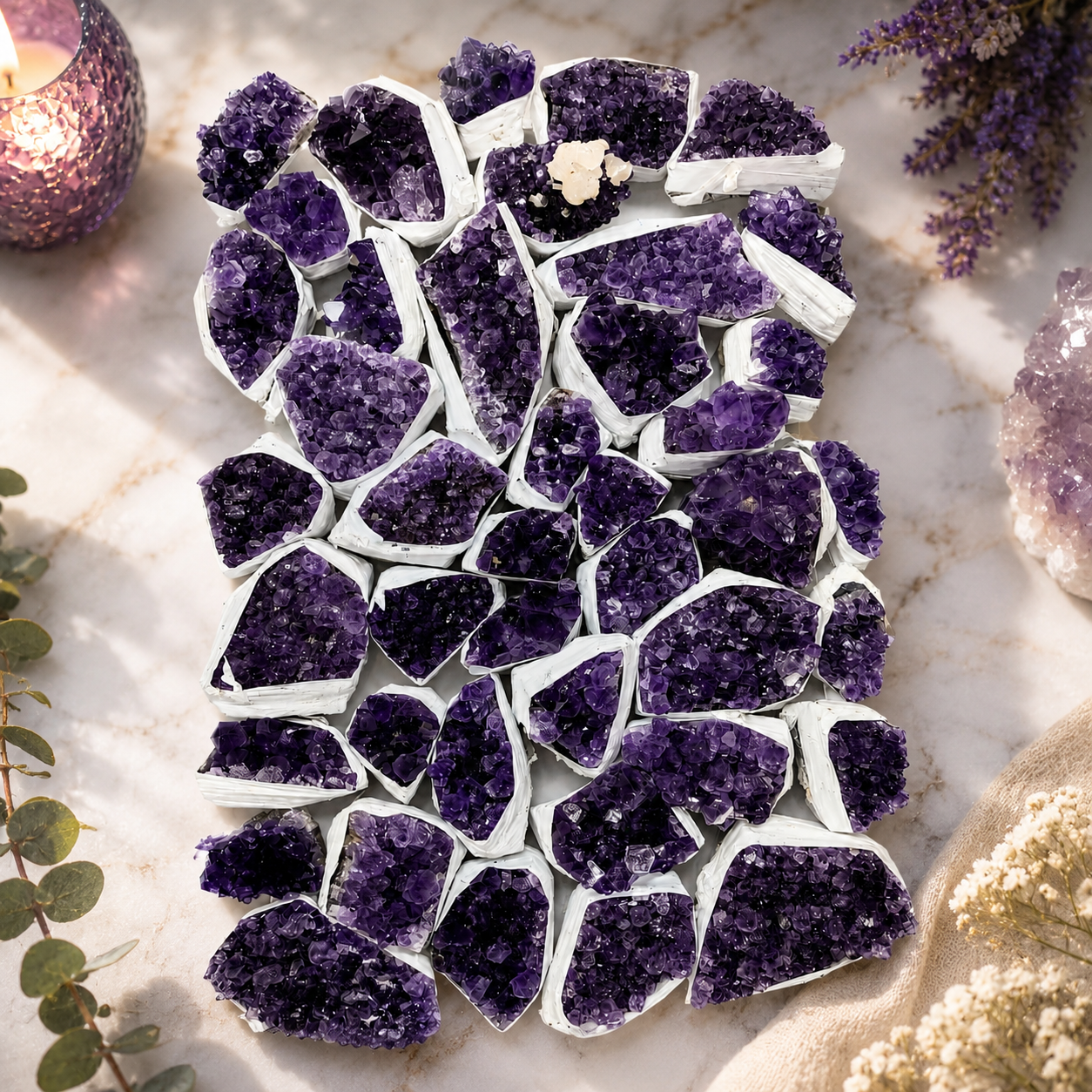 Natural Amethyst Cluster | Original Healing Crystal for Home & Office