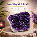 Natural Amethyst Cluster | Original Healing Crystal for Home & Office