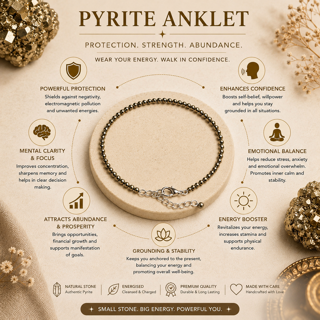 RAW PYRITE ANKLET