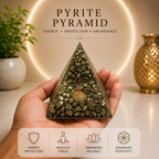 Pyrite Energy Pyramid | Natural Crystal Pyramid for Home & Workspace